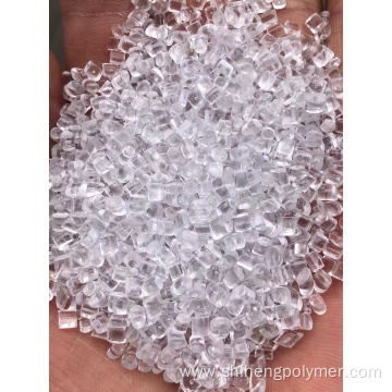 Colorless transparent polycarbonate plastic particles
